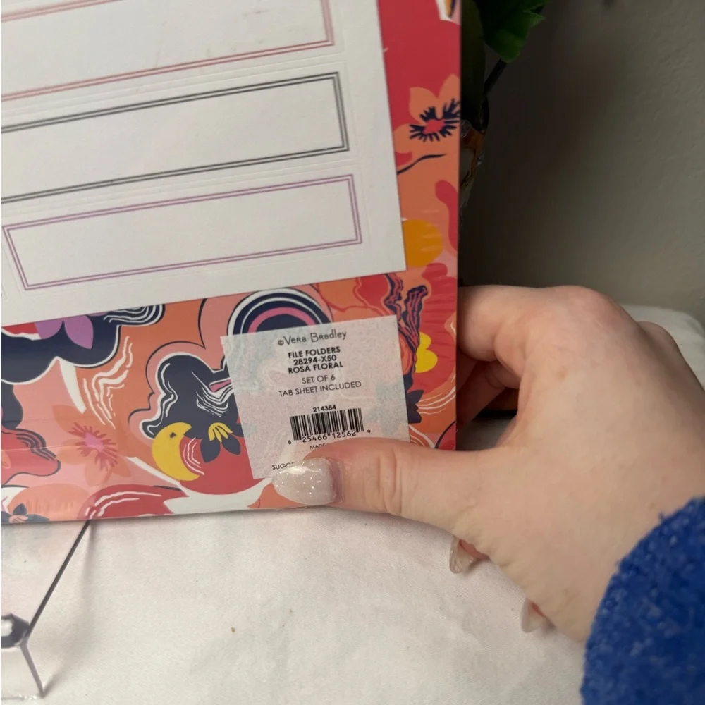 NWT Vera Bradley Rosa Floral File Folders